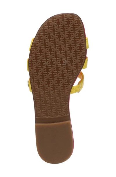 Shop Sam Edelman Kids' Bay Slide Sandal In Mimosa Yellow/ Ultra Fuscia