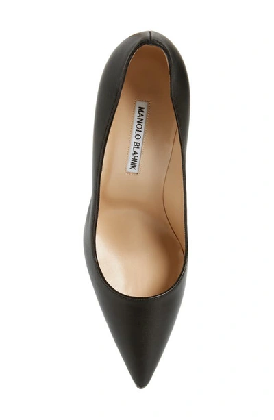 Shop Manolo Blahnik Bb Pointed Toe Pump In Black