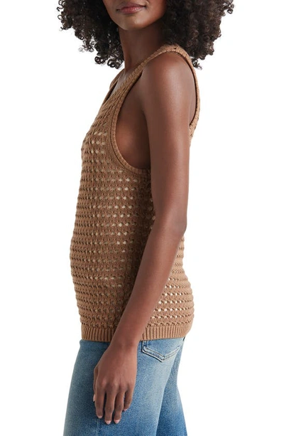 Shop Splendid Asher Open Knit Sleeveless Top In Ash Brown