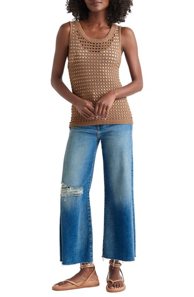 Splendid Women's Asher Cotton Open-sittch Sweater Tank In Ash Brown