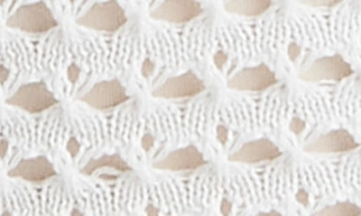 Splendid Asher Open Pointelle Sweater Tank Top In White