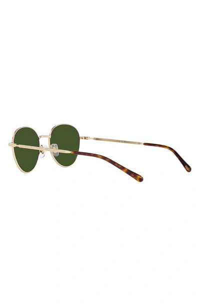 Shop Polo Ralph Lauren 51mm Round Sunglasses In Dark Green