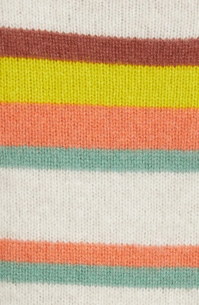Shop The Elder Statesman Prima Stripe Cashmere Sweater In Wht/ Hck/ Tag/ Chr/ Jnp