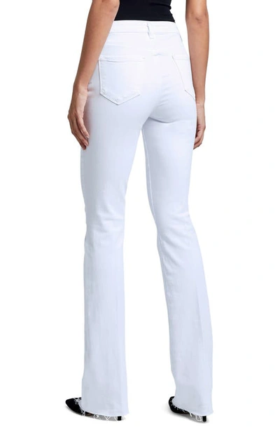Shop L Agence Ruth High Rise Straight Leg Jeans In Blanc