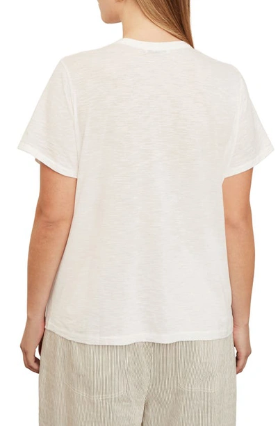 Shop Vince Relaxed Slub T-shirt In Off White