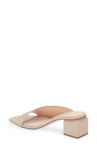 Shop Agl Attilio Giusti Leombruni Angie Slide Heeled Sandal In Beige