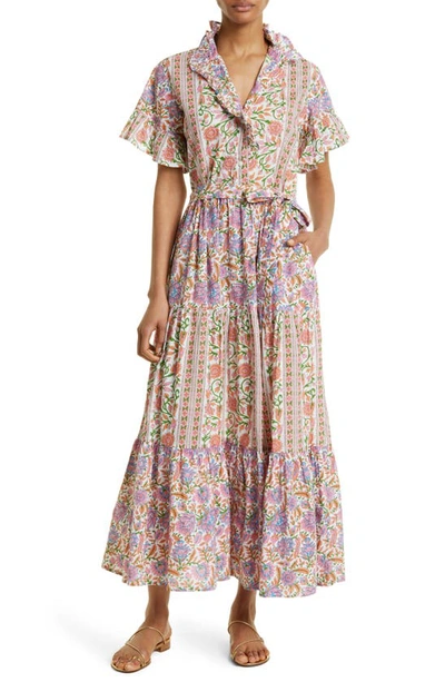 Shop Mille Victoria Ruffle Front Dress In Avignon Floral
