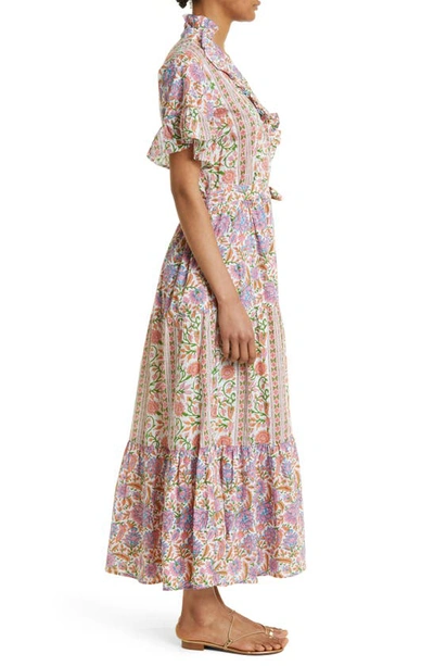 Shop Mille Victoria Ruffle Front Dress In Avignon Floral