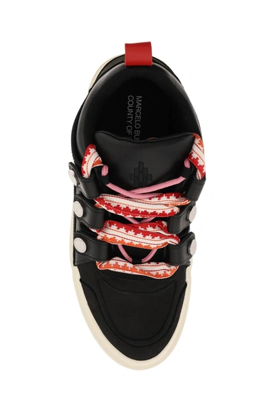 Shop Marcelo Burlon County Of Milan 'ticinella' Leather Sneakers