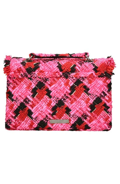 Shop Kurt Geiger Kensington Tweed Convertible Shoulder Bag In Pink