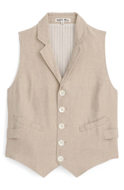 Shop Alex Mill Mathilde Linen Vest In Flax