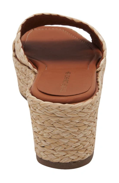 Shop Andre Assous Selena Raffia Platform Slide Sandal In Natural