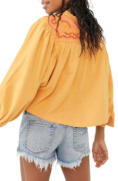 Shop Free People Iggie Embroidered Blouse In Cairo Combo