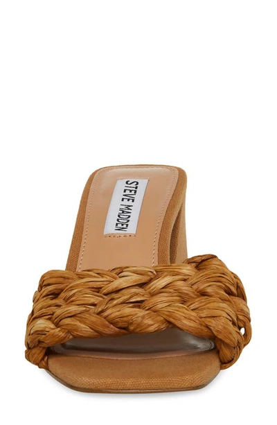 Shop Steve Madden Mylee Raffia Slide Sandal In Nat Raffia