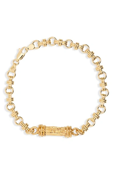 Shop Alighieri The Founding Pillar Bracelet In 24 Gold