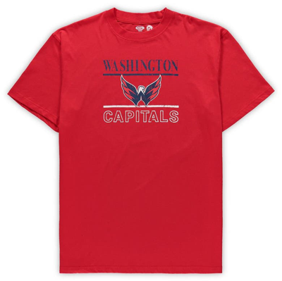 Shop Concepts Sport Red Washington Capitals Big & Tall Lodge T-shirt & Pants Sleep Set