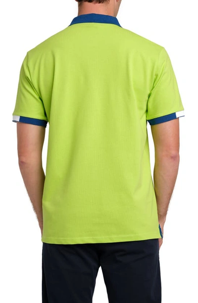 Shop North Sails Colorblock Polo In Lime