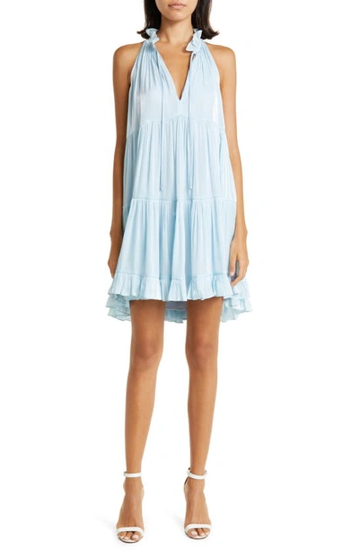 Shop Cinq À Sept Phyllis Trapeze Dress In Dream Blue