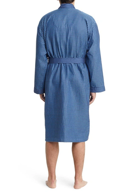 Majestic La Paz Cotton Robe In Navy