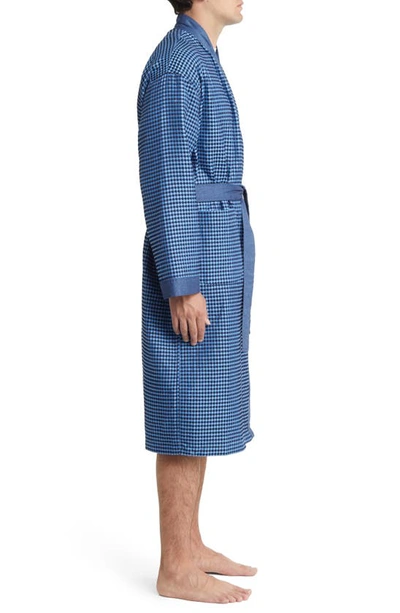 Shop Majestic La Paz Cotton Robe In Navy