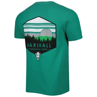 Shop Image One Green Marshall Thundering Herd Landscape Shield T-shirt