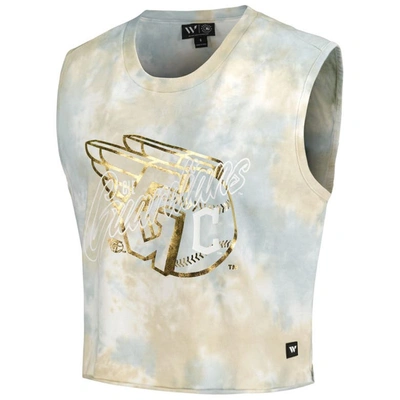 Shop The Wild Collective White Cleveland Guardians Washed Muscle Tank Top