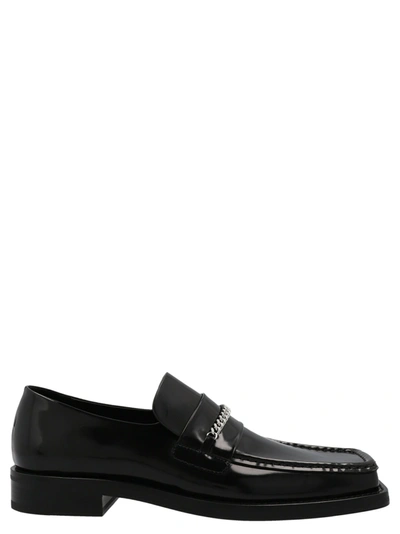 Shop Martine Rose Chain Leather Loafers