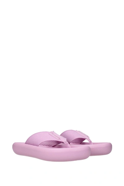 Shop Stella Mccartney Flip Flops Fabric Pink