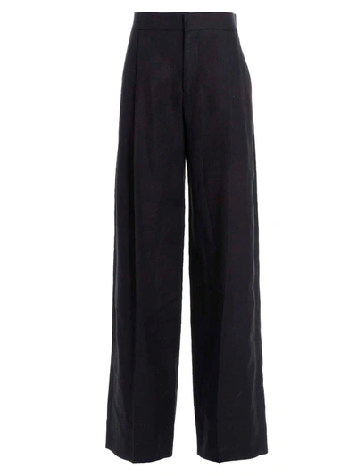 Shop Chloé Linen Pants With Front Pleats