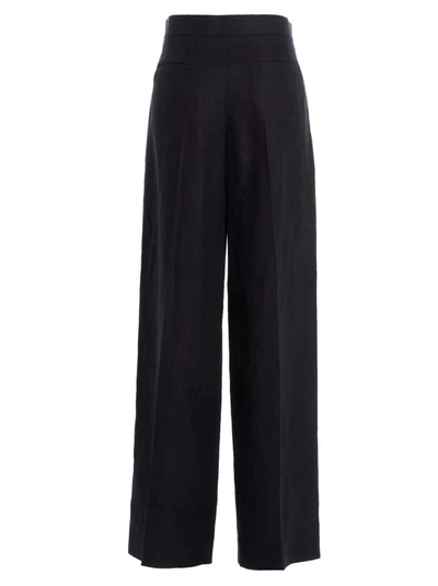 Shop Chloé Linen Pants With Front Pleats