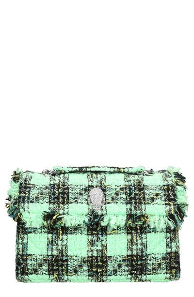 Shop Kurt Geiger Kensington Tweed Convertible Shoulder Bag In Light/ Pastel Green