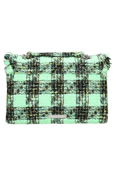 Shop Kurt Geiger Kensington Tweed Convertible Shoulder Bag In Light/ Pastel Green