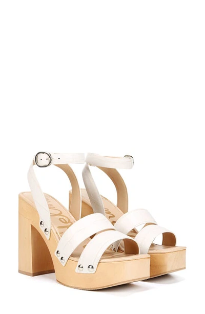Shop Sam Edelman Rosalind Platform Block Heel Sandal In Modern Ivory