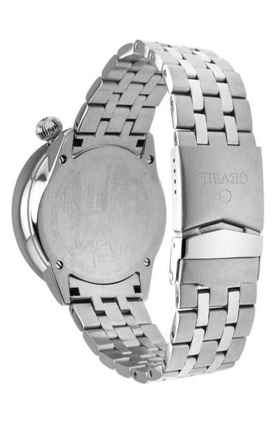 Shop Gevril Wallabout Swiss Automatic Bracelet Watch, 44mm In Silver
