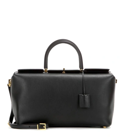 Shop Tom Ford India Medium Leather Shoulder Bag In Black