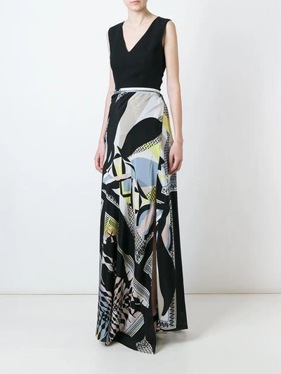 Shop Antonio Berardi Geometric Print Long Skirt