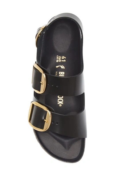 Birkenstock Milano Big Buckle I Lacquered Leather Sandal Color Bla In High Shine Black