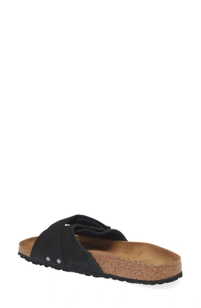 Birkenstock Oita Womens Suede Round Toe Slide Sandals In Black