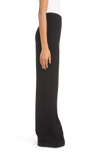Shop Chloé Pintuck Pull-on Wool & Cashmere Trousers In 001-black