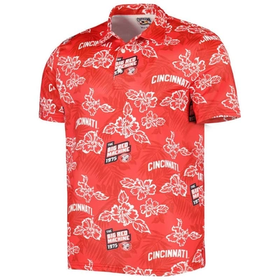 Shop Reyn Spooner Red Cincinnati Reds Cooperstown Collection Puamana Print Polo