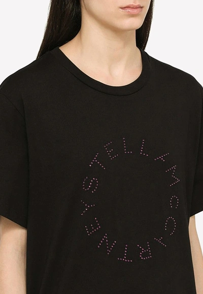 Shop Stella Mccartney Diamond Logo Oversized T-shirt In Black