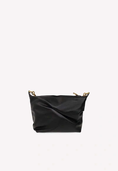 Jimmy Choo Diamond Hobo Chained Shoulder Bag In Black