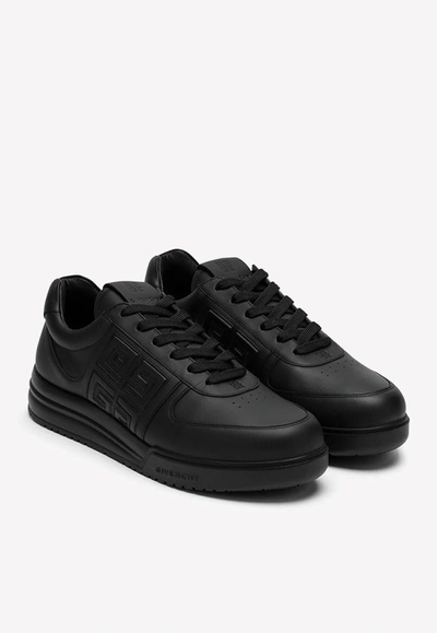 Shop Givenchy 4g Low-top Leather Sneakers In Black