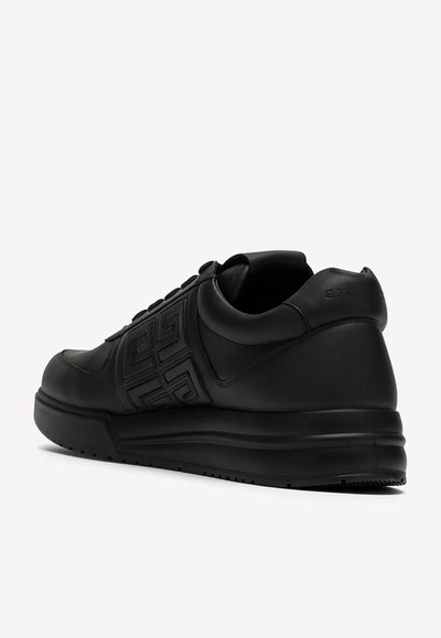 Shop Givenchy 4g Low-top Leather Sneakers In Black