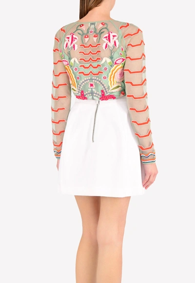 Temperley London Chimera V-neck Top In Green