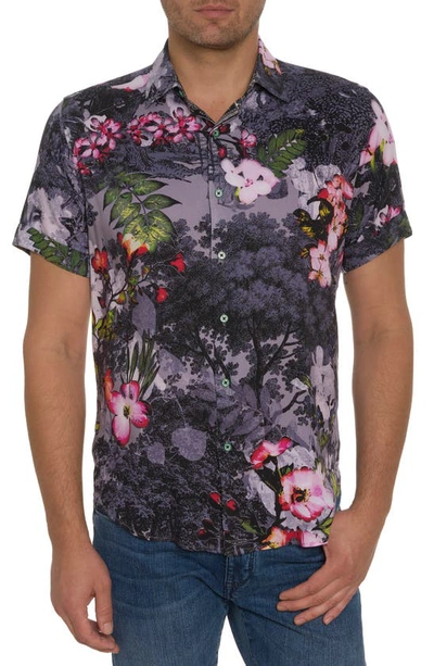 Shop Robert Graham Langham Floral Short Sleeve Button-up Shirt In Multi
