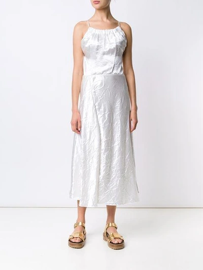 Shop Victoria Beckham Ruched Cami Dress - White