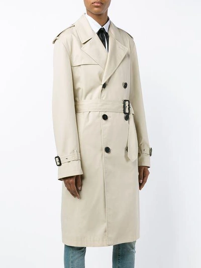 Shop Saint Laurent Over-sized Boyfriend Trench Coat