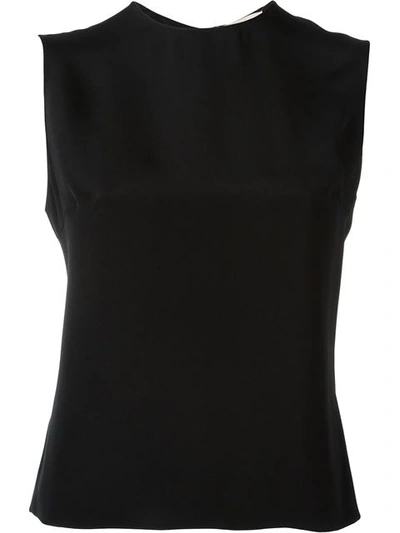 Roksanda Kobe Sleeveless Silk Top In Black