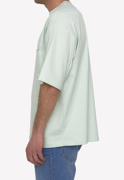 Shop Lanvin Crewneck Cotton T-shirt In Mint